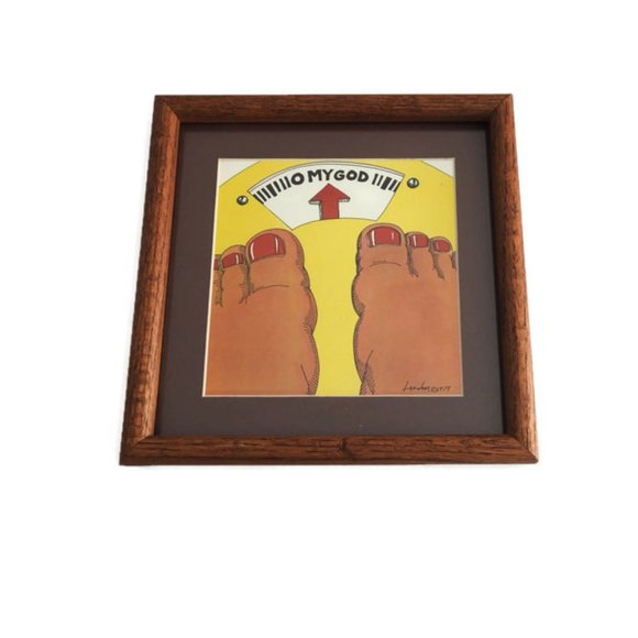 Small Humorous Motivating OMG Weight Scale Print London 1979 - Picture 1 of 6